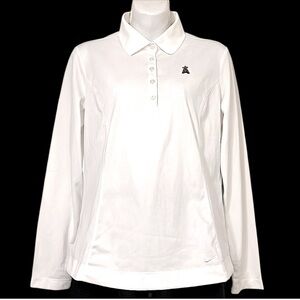 Nike Golf Fit Dry Long Sleeve Angels Baseball Polo Shirt M(8-10) 19” Pit to pit